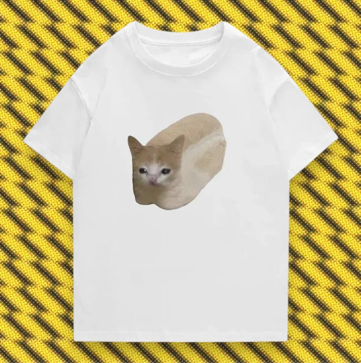 Cat Loaf Funny Oversized Unisex Graphic T-Shirt