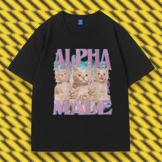 Alpha Male Kittens Funny Graphic T-Shirt